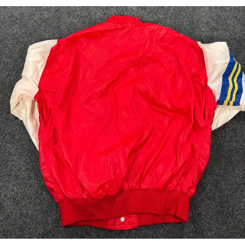 Polo Ralph Lauren Vintage Spell Out Windbreaker Jacket Red White Men's XL